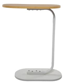 Foto 6 | Mesa Mesas De Centro Minimalista Mesa Auxiliar Ovalada Para Sala Moderna Color Blanco
