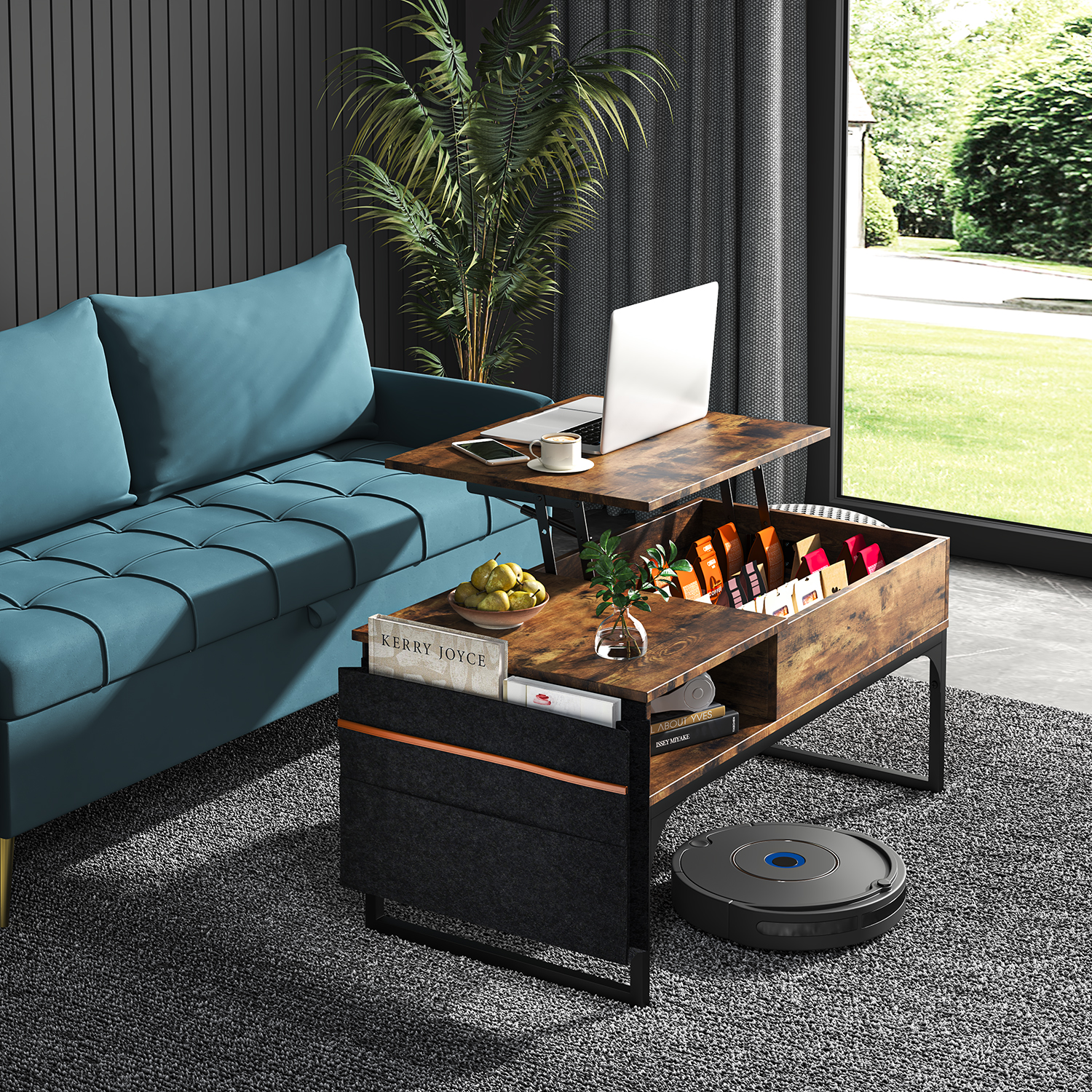 Foto 6 | Mesa De Centro Elevable Madera
