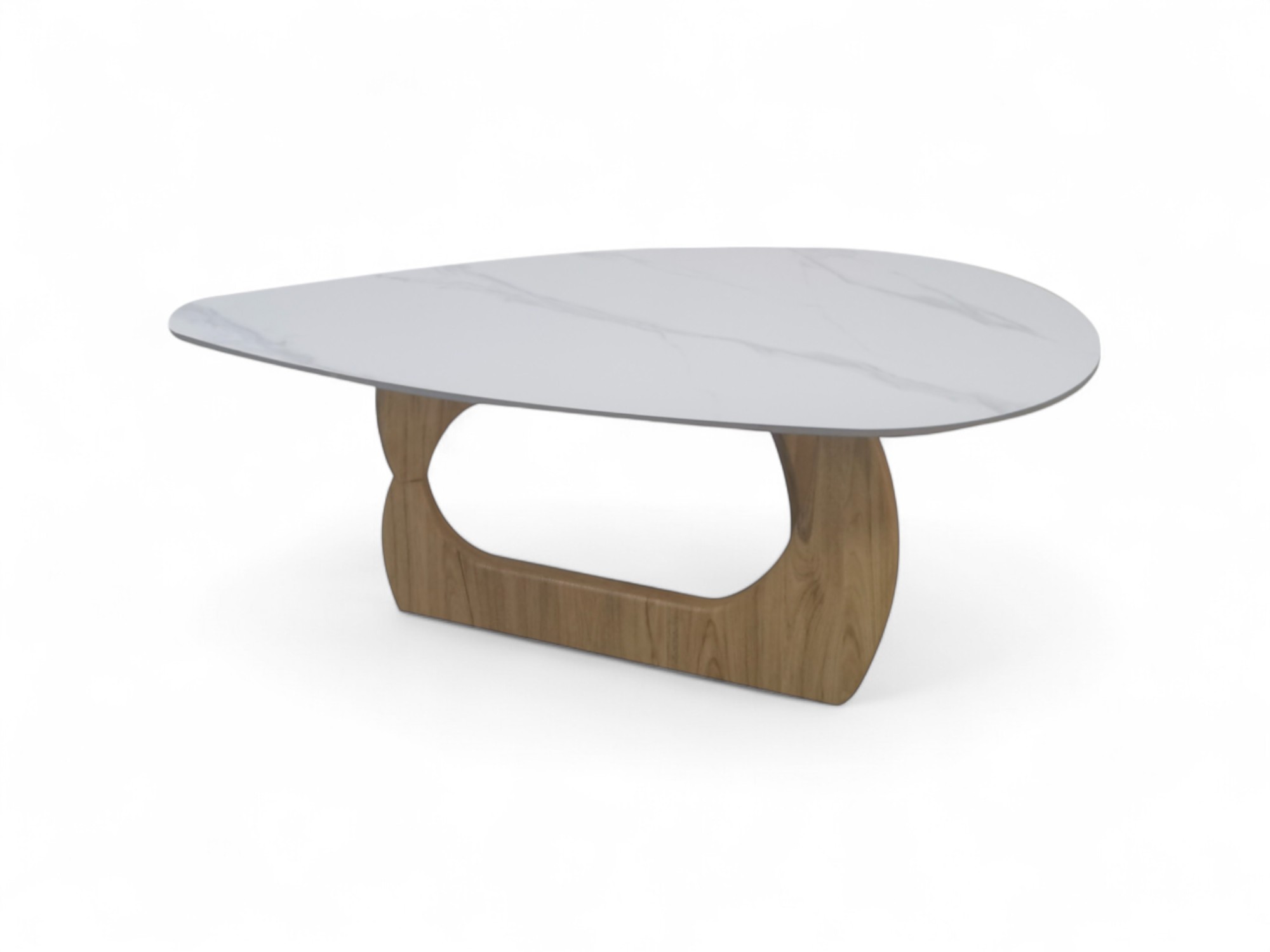 Foto 5 pulgar | Mesa De Centro Estilo Escandinavo Con Cubierta De Mármol Sintético Bossa Disk