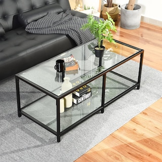 Foto 1 | Mesa De Centro Rectángulo De 2 Niveles110 * 50 * 42cm Gomyhome