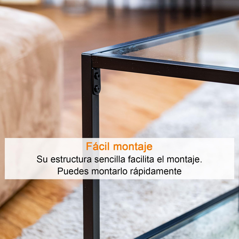 Foto 7 pulgar | Mesa De Centro Rectángulo De 2 Niveles110 * 50 * 42cm Gomyhome