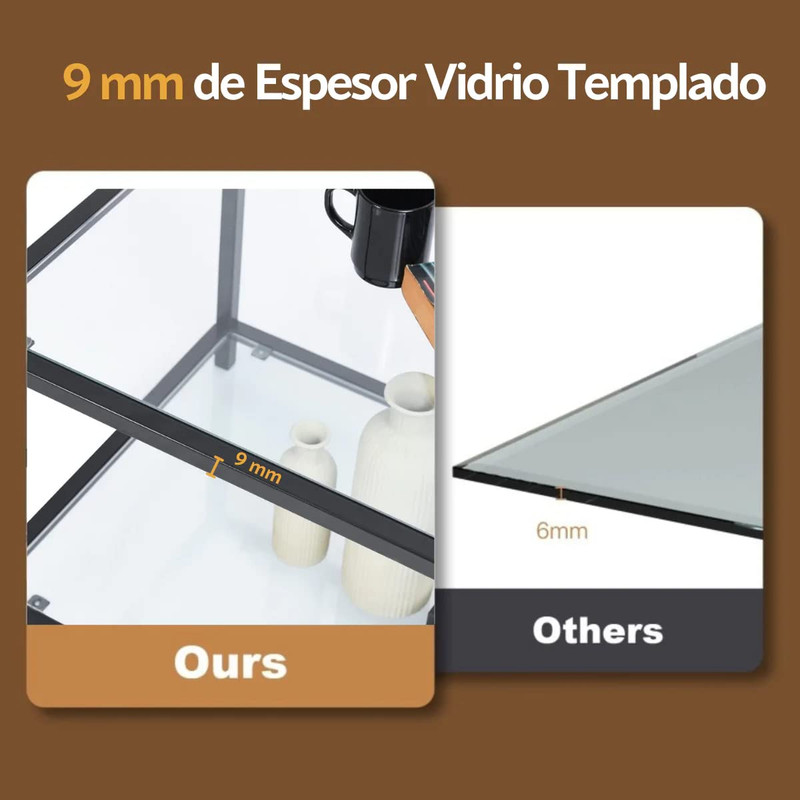 Foto 8 | Mesa De Centro Rectángulo De 2 Niveles110 * 50 * 42cm Gomyhome