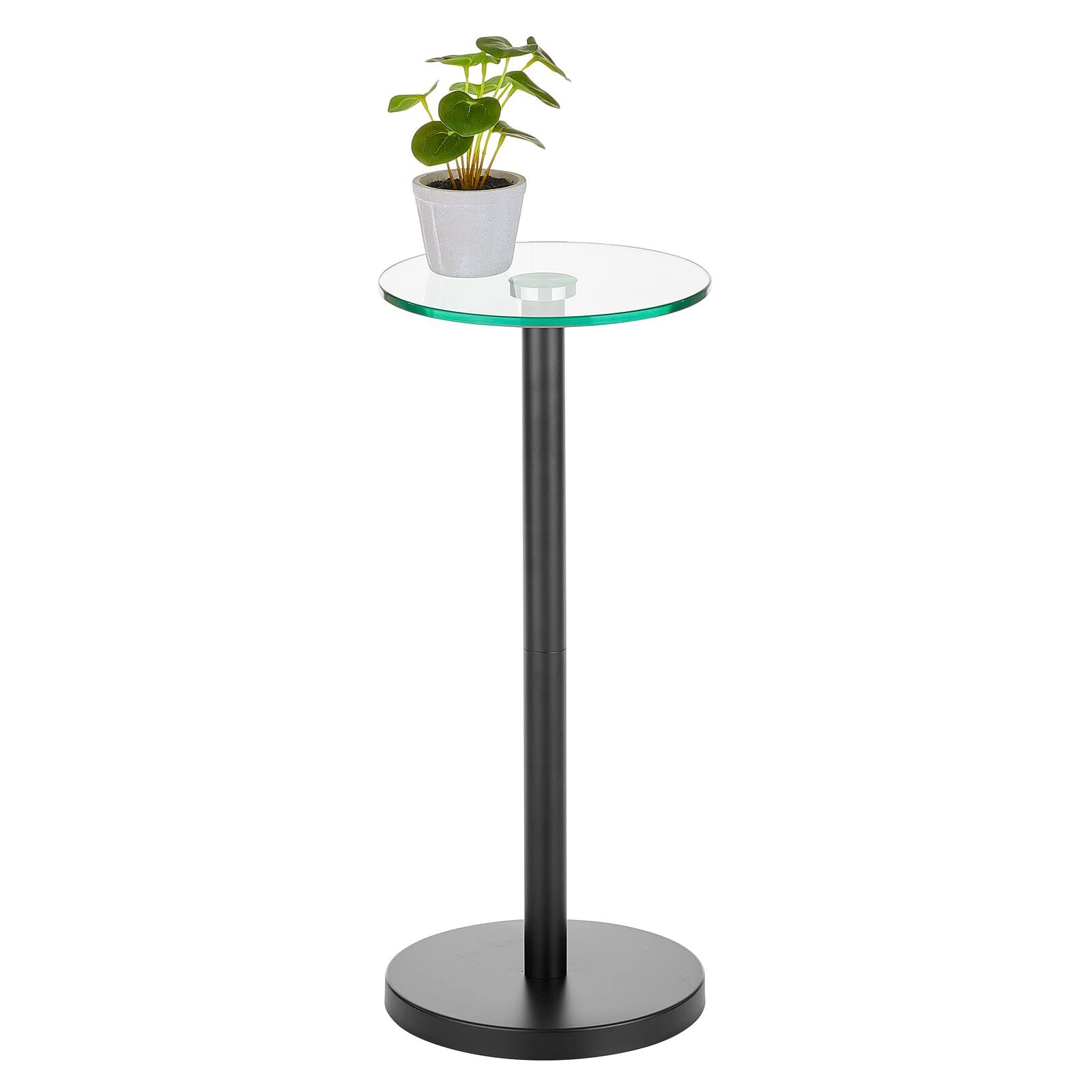 Foto 7 pulgar | Mesita De Noche Mdesign Para Dormitorio  Transparente Y Negro Mate - Venta Internacional.
