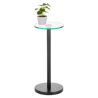 Foto 6 | Mesita De Noche Mdesign Para Dormitorio Transparente Y Negro Mate - Venta Internacional.