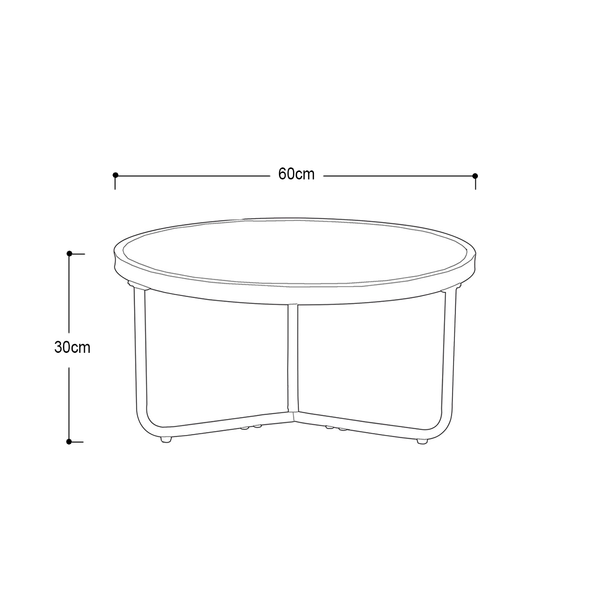 Foto 4 pulgar | Mesa De Centro Baja Fher Marmol-negro-cristal