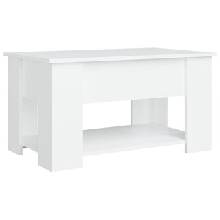 Foto 3 | Mesa De Café Vidaxl Madera De Ingeniería Blanca 79 X 49 X 41 Cm - Venta Internacional.