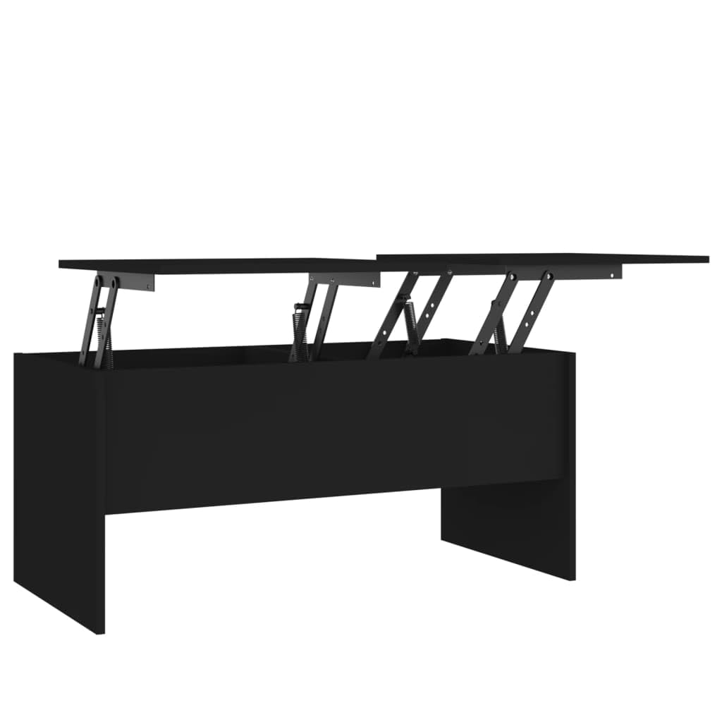 Mesa De Café Vidaxl De Madera De Ingeniería Negra Con Almacenamiento - Venta Internacional.