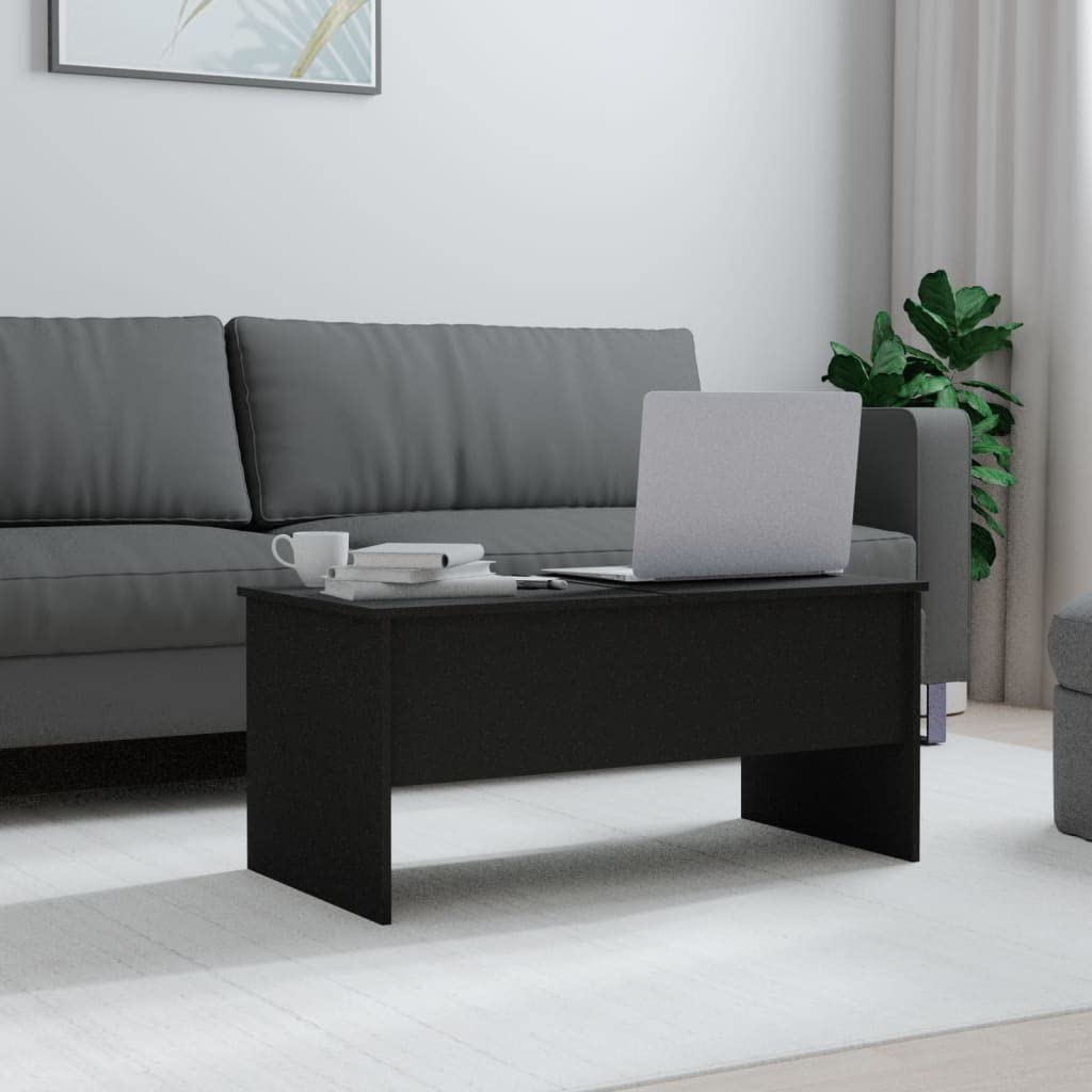 Foto 4 pulgar | Mesa De Café Vidaxl De Madera De Ingeniería Negra Con Almacenamiento - Venta Internacional.