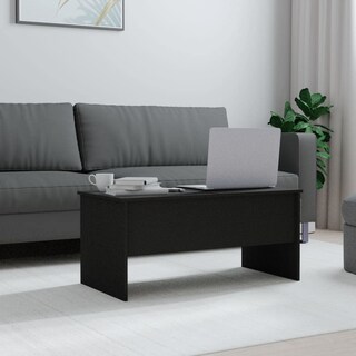 Foto 3 | Mesa De Café Vidaxl De Madera De Ingeniería Negra Con Almacenamiento - Venta Internacional.