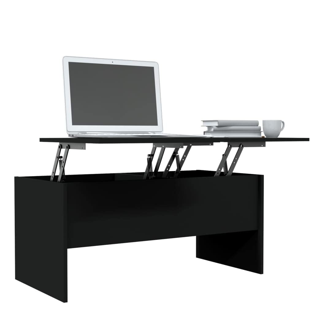 Foto 5 pulgar | Mesa De Café Vidaxl De Madera De Ingeniería Negra Con Almacenamiento - Venta Internacional.