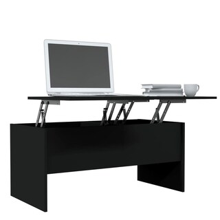 Foto 4 | Mesa De Café Vidaxl De Madera De Ingeniería Negra Con Almacenamiento - Venta Internacional.