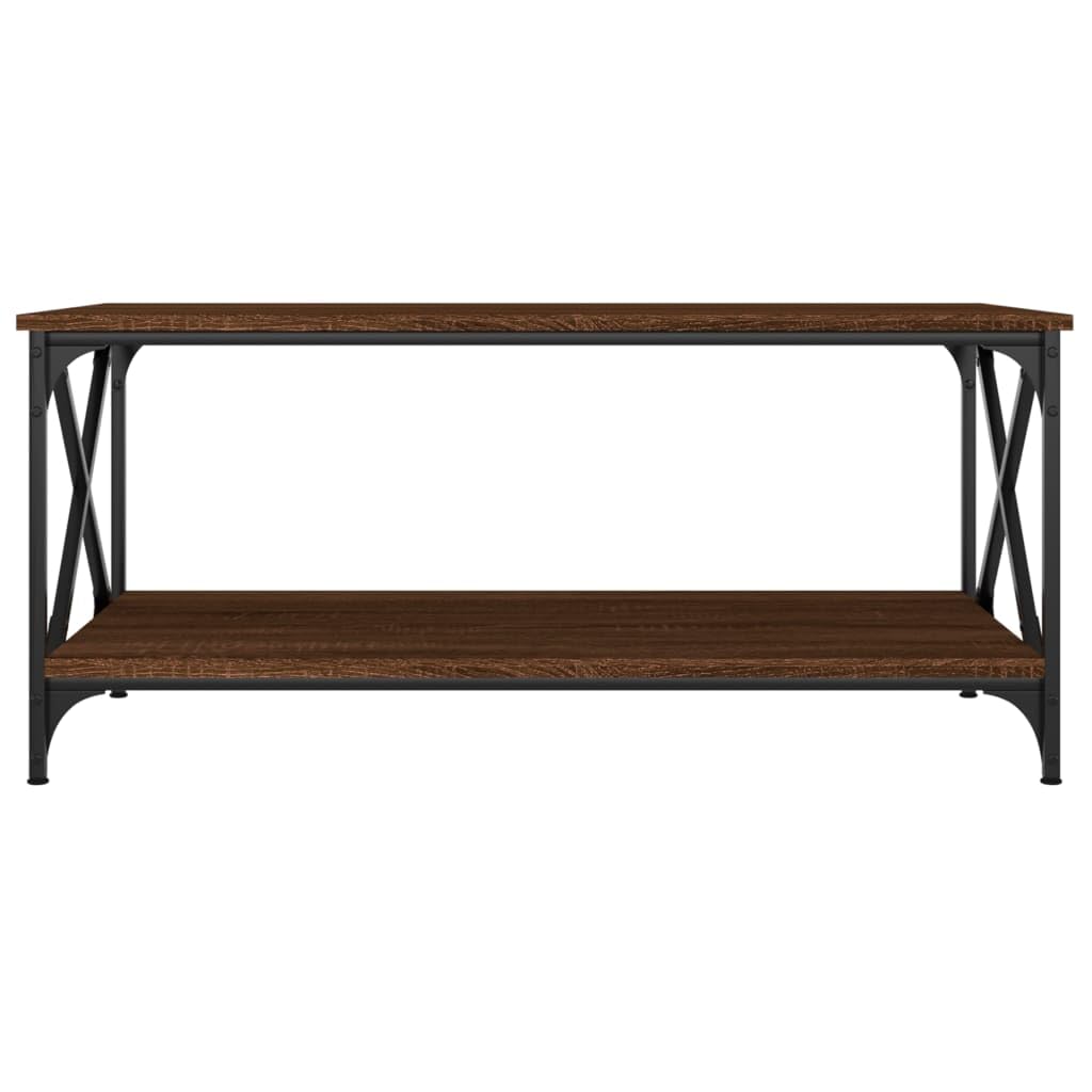 Foto 6 pulgar | Mesa De Café Vidaxl De Roble Marrón Moderna Con Marco De Hierro - Venta Internacional.