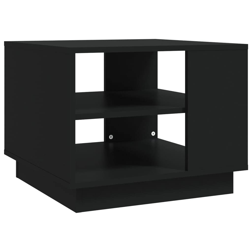 Mesa De Café Vidaxl De Madera De Ingeniería Negra 55x55x43 Cm - Venta Internacional.