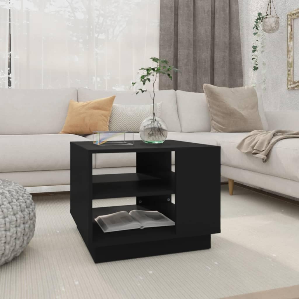 Foto 3 pulgar | Mesa De Café Vidaxl De Madera De Ingeniería Negra 55x55x43 Cm - Venta Internacional.