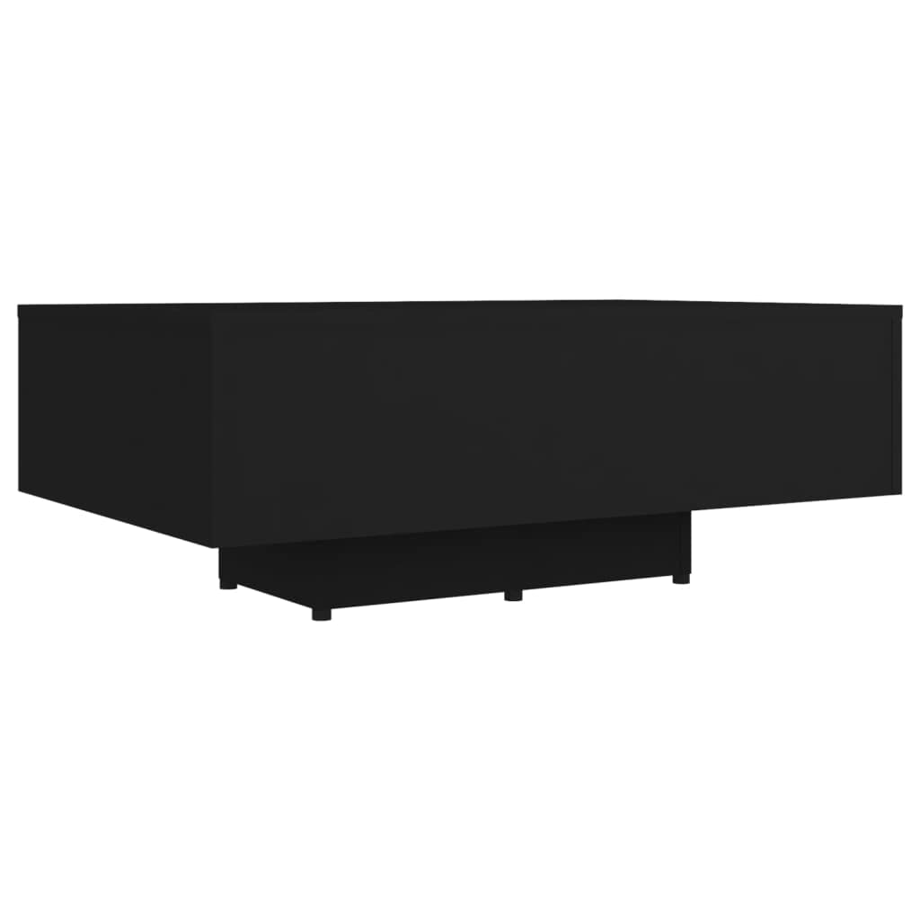 Mesa De Café Vidaxl Rectangular Moderna De Madera Aglomerada Negra - Venta Internacional.