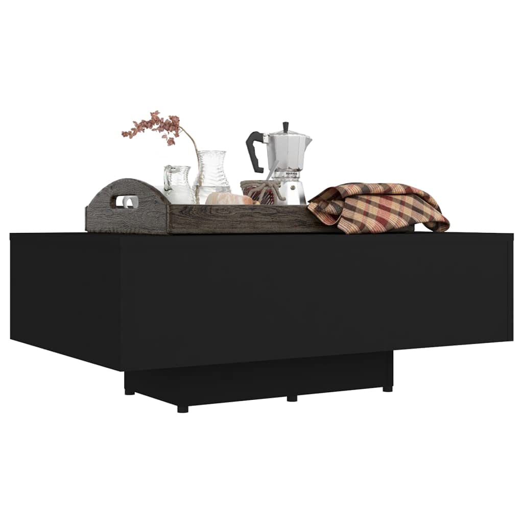 Foto 6 pulgar | Mesa De Café Vidaxl Rectangular Moderna De Madera Aglomerada Negra - Venta Internacional.