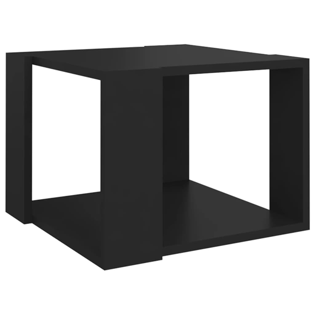 Mesa De Café Vidaxl De Madera Diseñada Con Almacenamiento  40 X 40 X 30 Cm  Color Negro - Venta Internacional.