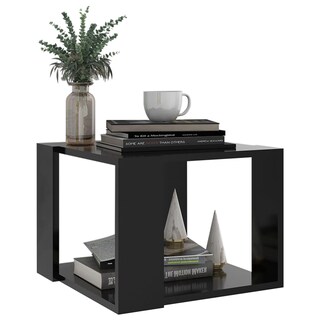 Foto 3 | Mesa De Café Vidaxl De Madera Diseñada Con Almacenamiento 40 X 40 X 30 Cm Color Negro - Venta Internacional.