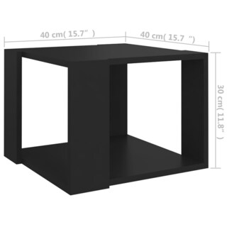 Foto 5 | Mesa De Café Vidaxl De Madera Diseñada Con Almacenamiento 40 X 40 X 30 Cm Color Negro - Venta Internacional.