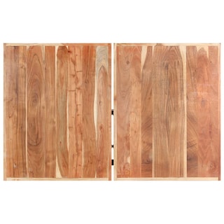 Foto 3 | Mesa De Café Vidaxl De Madera Maciza De Acacia Con Patas De Hierro 120 X 60 Cm - Venta Internacional.