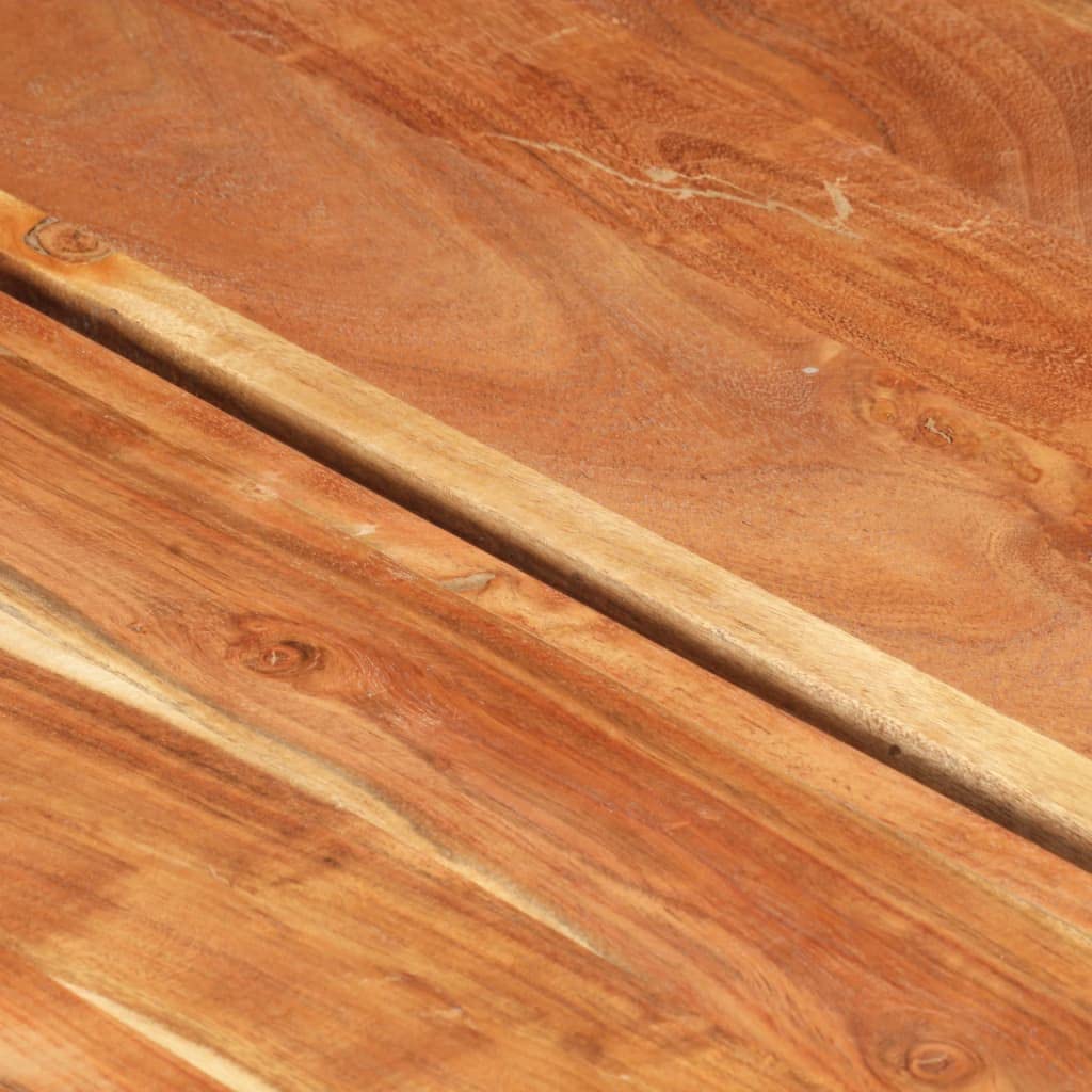 Foto 5 pulgar | Mesa De Café Vidaxl De Madera Maciza De Acacia Con Patas De Hierro  120 X 60 Cm - Venta Internacional.