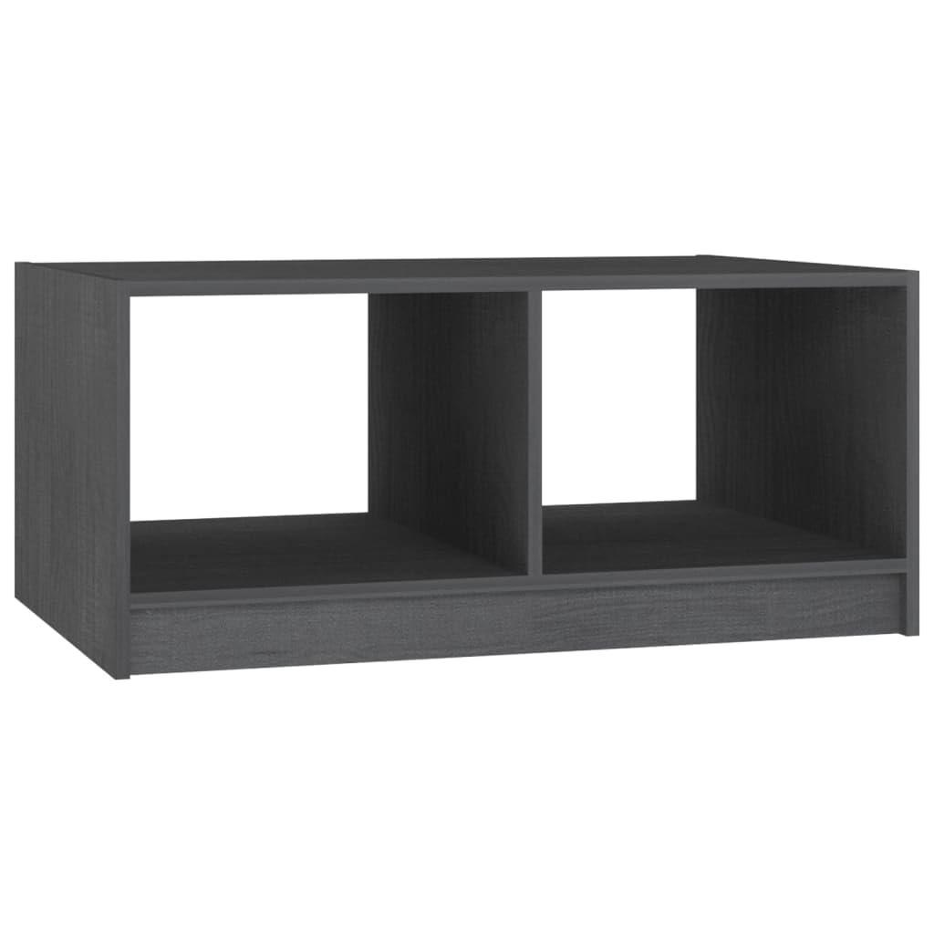 Mesa De Café Vidaxl De Madera De Pino Maciza Gris 75x50x33 5 Cm - Venta Internacional.