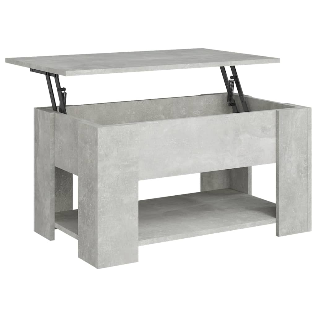 Mesa De Café Vidaxl Concrete Grey Engineered Wood 79x49x41 Cm - Venta Internacional.