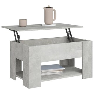 Foto 4 | Mesa De Café Vidaxl Concrete Grey Engineered Wood 79x49x41 Cm - Venta Internacional.