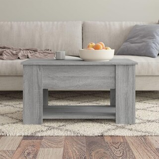 Foto 3 | Mesa De Café Vidaxl Madera De Ingeniería Sonoma Gris 79 X 49 X 41 Cm - Venta Internacional.