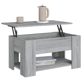 Foto 4 | Mesa De Café Vidaxl Madera De Ingeniería Sonoma Gris 79 X 49 X 41 Cm - Venta Internacional.