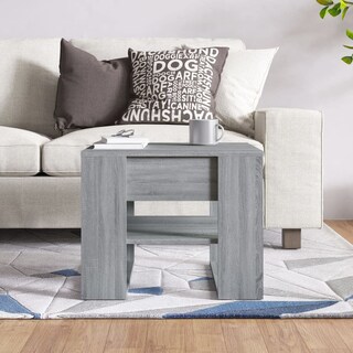 Foto 5 | Mesa De Café Vidaxl Sonoma Gris Multicapa De Madera 55 5x55x45 Cm - Venta Internacional.