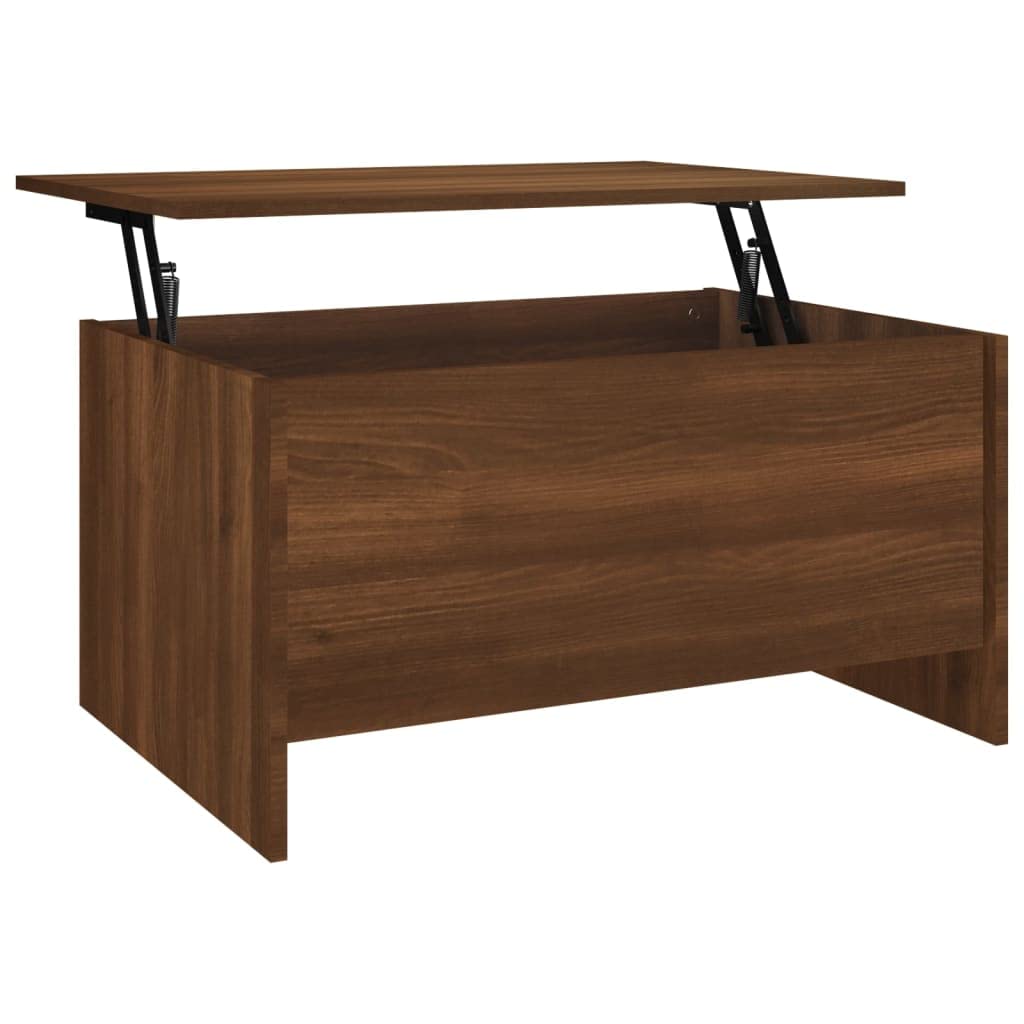 Mesa De Café Vidaxl  Madera De Roble Marrón  80 X 55 5 X 41 5 Cm - Venta Internacional.