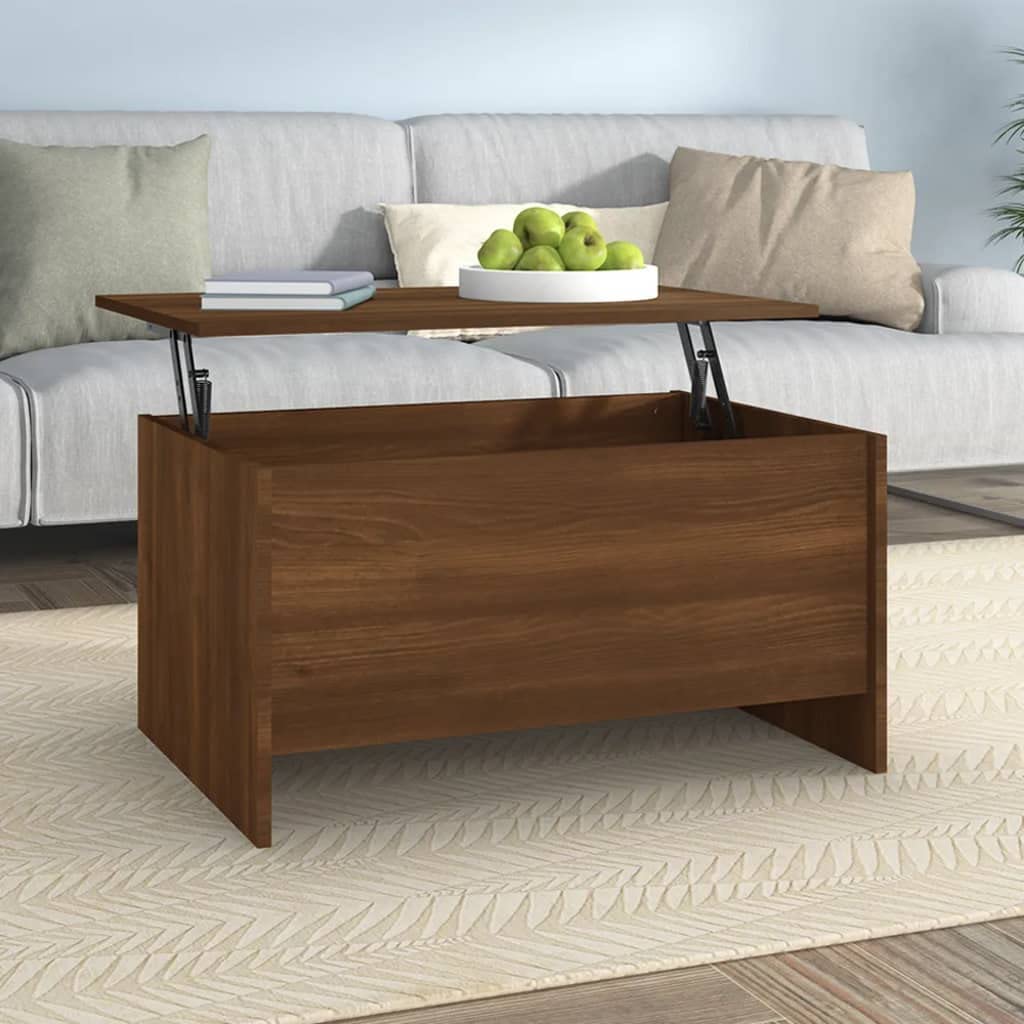 Foto 3 pulgar | Mesa De Café Vidaxl  Madera De Roble Marrón  80 X 55 5 X 41 5 Cm - Venta Internacional.