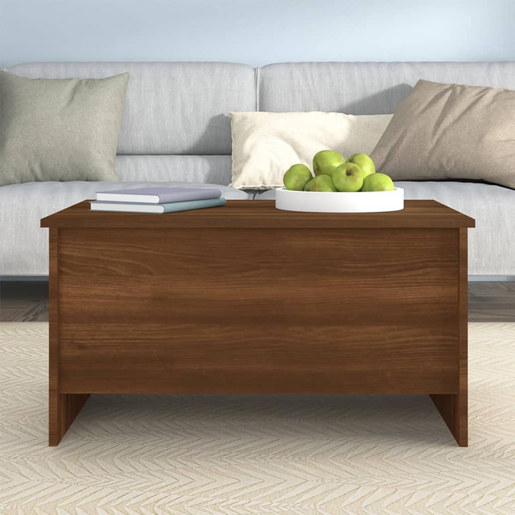 Foto 5 | Mesa De Café Vidaxl  Madera De Roble Marrón  80 X 55 5 X 41 5 Cm - Venta Internacional.