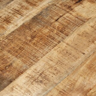 Foto 6 | Mesa De Café Vidaxl De Madera De Mango Rugosa De 26 8 Cm Con Marco De Hierro - Venta Internacional.