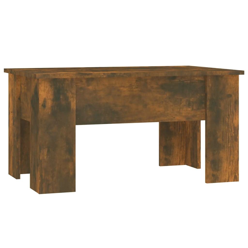 Mesa De Café Vidaxl De Madera De Roble Ahumado De 79 X 49 X 41 Cm - Venta Internacional.