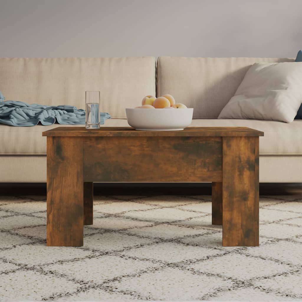 Foto 2 | Mesa De Café Vidaxl De Madera De Roble Ahumado De 79 X 49 X 41 Cm - Venta Internacional.