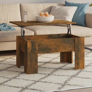 Foto 5 | Mesa De Café Vidaxl De Madera De Roble Ahumado De 79 X 49 X 41 Cm - Venta Internacional.