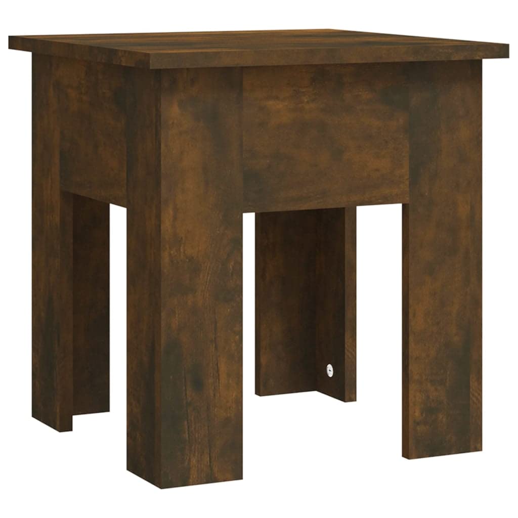 Mesa De Café Vidaxl Cuadrada De Madera De Roble Ahumado De 42 Cm - Venta Internacional.