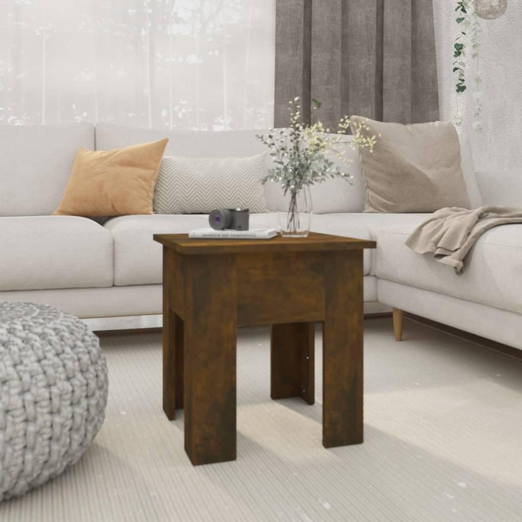 Foto 2 | Mesa De Café Vidaxl Cuadrada De Madera De Roble Ahumado De 42 Cm - Venta Internacional.