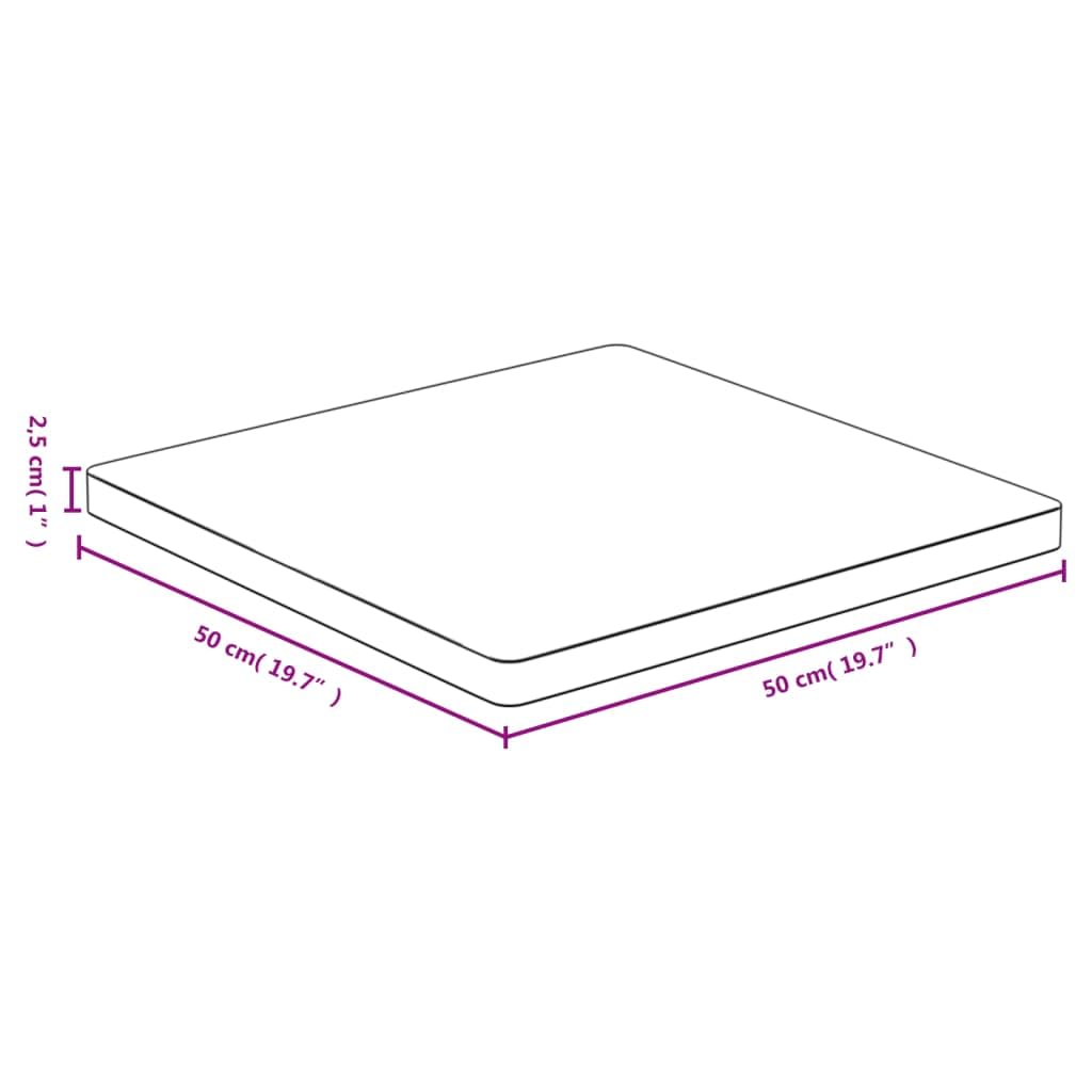 Foto 6 pulgar | Tablero Vidaxl De Fibra De Bambú  50 X 50 X 2 5 Cm  Barnizado En Marrón - Venta Internacional.