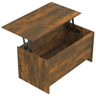 Foto 6 | Mesa De Café Vidaxl De Madera De Roble Ahumado 102 X 56 X 53 Cm - Venta Internacional.