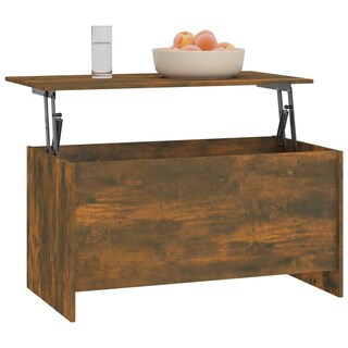 Foto 7 | Mesa De Café Vidaxl De Madera De Roble Ahumado 102 X 56 X 53 Cm - Venta Internacional.