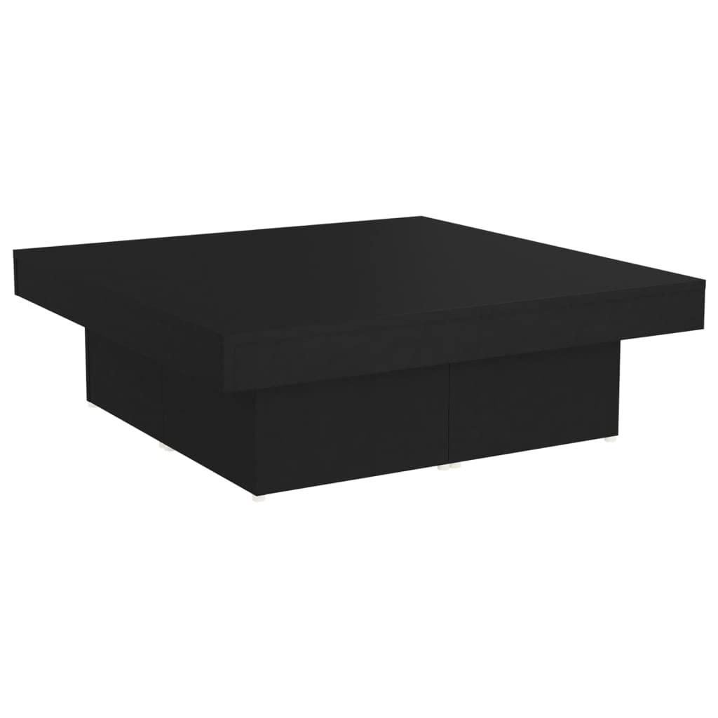 Mesa De Café Vidaxl De Madera De Ingeniería Negra 90x90x28 Cm - Venta Internacional.