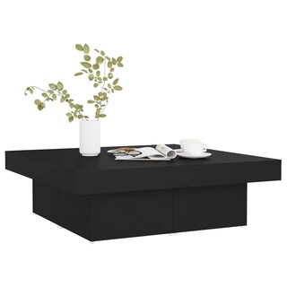Foto 3 | Mesa De Café Vidaxl De Madera De Ingeniería Negra 90x90x28 Cm - Venta Internacional.