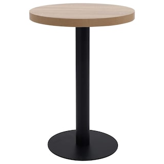 Foto 1 | Mesa Bistró Vidaxl Mdf 60 Cm Color Marrón Claro Forma Redonda - Venta Internacional.