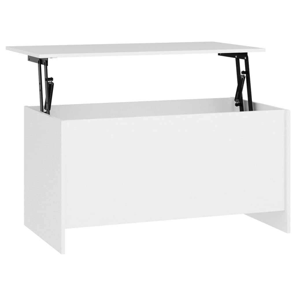 Mesa De Café Vidaxl  Madera De Ingeniería Blanca  102 X 56 X 53 Cm - Venta Internacional.