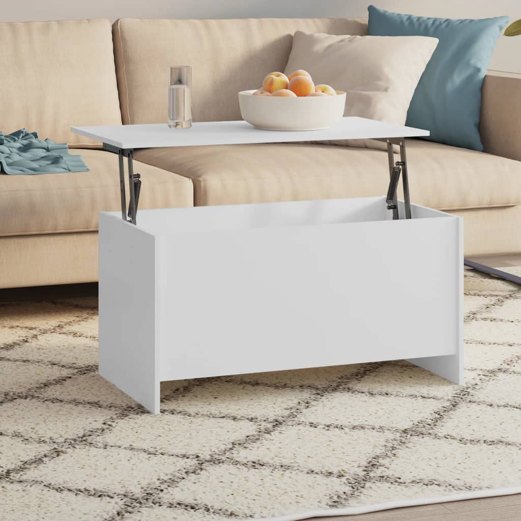 Foto 3 pulgar | Mesa De Café Vidaxl  Madera De Ingeniería Blanca  102 X 56 X 53 Cm - Venta Internacional.