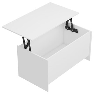 Foto 6 | Mesa De Café Vidaxl Madera De Ingeniería Blanca 102 X 56 X 53 Cm - Venta Internacional.