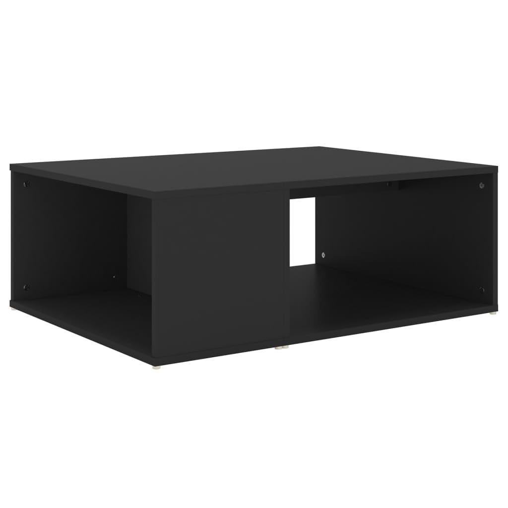 Mesa De Café Vidaxl De Madera De Ingeniería Negra 90x67x33 Cm - Venta Internacional.